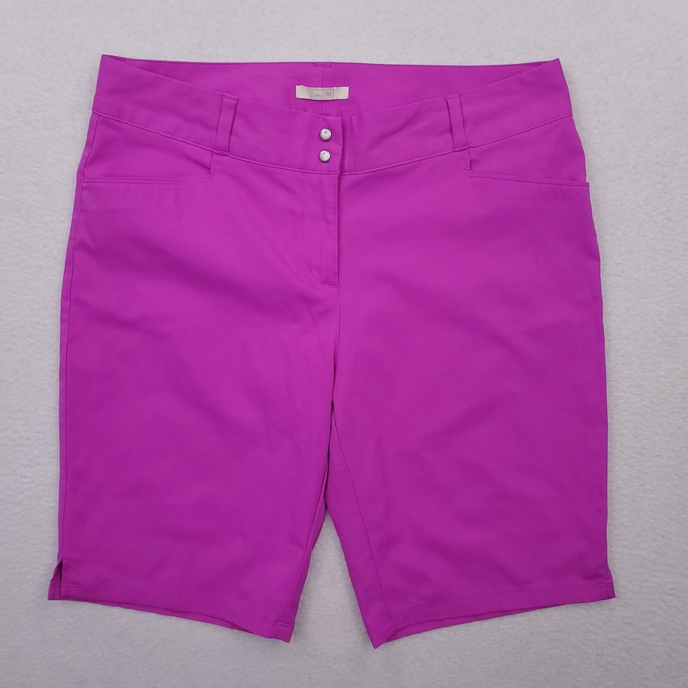 Adidas Shorts Womens 10 Pink Fuscia Chino‎ Performance Golf Athleisure Outdoor